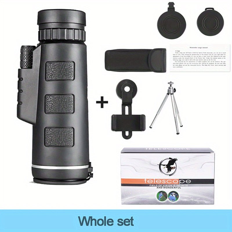Outdoor Monocular Telescope 8×42 High Power Magnification, BAK4 Prism Optics, Compact Single-Tube Spotting Scope for Adults, Suitable for Hiking, Camping, and Travel, Ideal Gift for Men – Applicable Age Group 14+