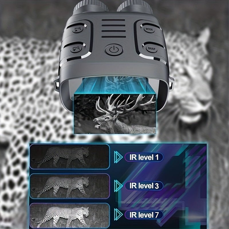 5X HD Digital Zoom Night Vision Camera Binoculars – Enhanced Infrared Telescope for Long-Distance Hunting & Camping – Built-in Rechargeable Battery Ensures Uninterrupted Adventure