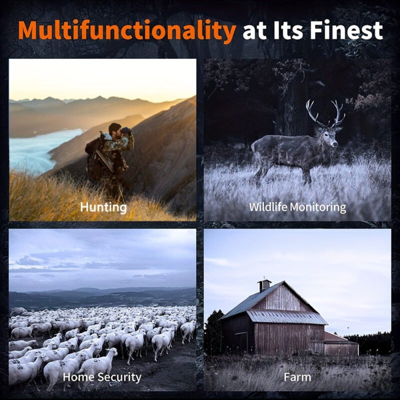 5X HD Digital Zoom Night Vision Camera Binoculars – Enhanced Infrared Telescope for Long-Distance Hunting & Camping – Built-in Rechargeable Battery Ensures Uninterrupted Adventure