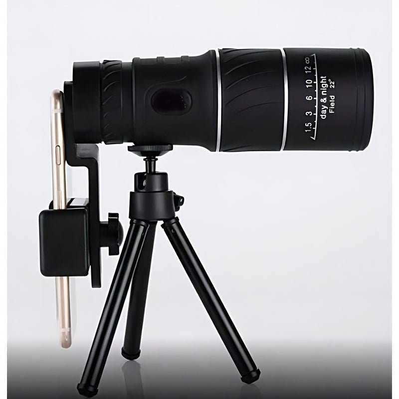 16×52 HD Monocular Telescope with BK4 Prism, Dual Focus & 66/8000M Zoom – Lightweight & Waterproof for Outdoor Adventure, Camping, Wildlife Exploration