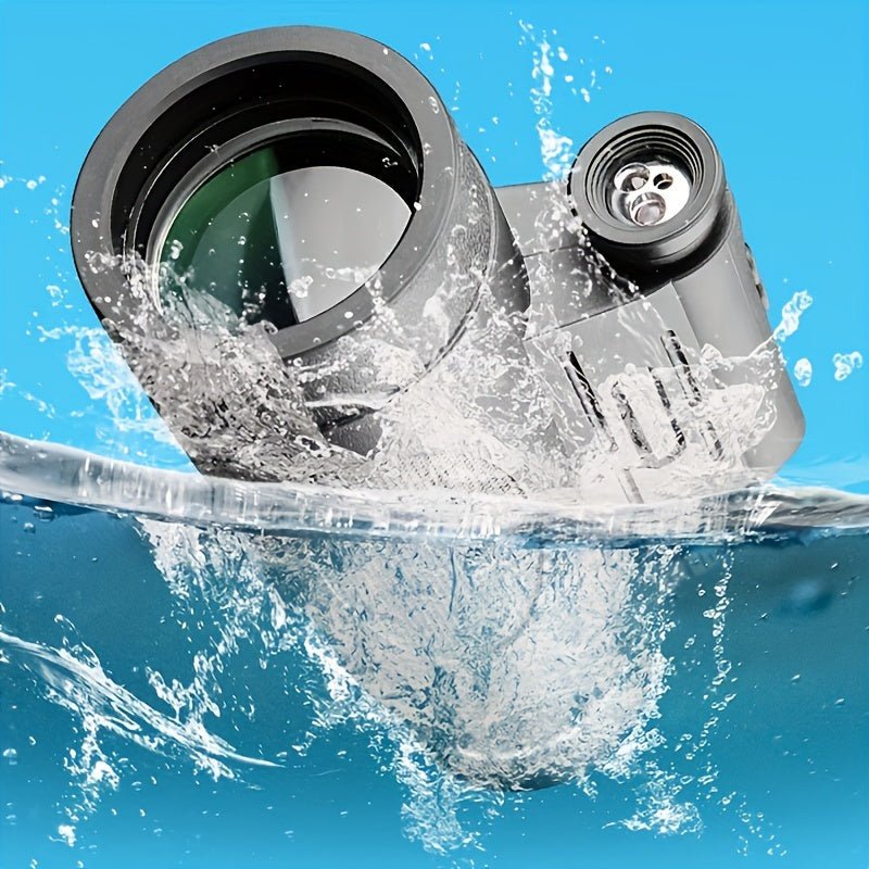 12×42 HD Monocular Telescope with Flashlight, BAK4 Prism, FMC Lens, Portable Zoom Optical Handheld Telescope, Rubber Material, Manual Focus for Camping, Travel – Day & Night Vision Outdoor Monocular