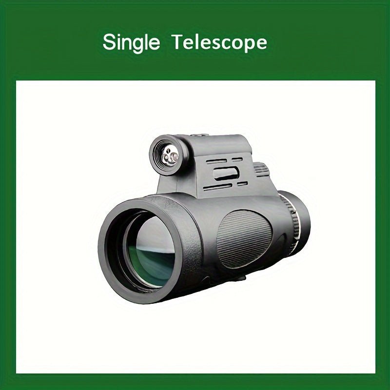 12×42 HD Monocular Telescope with Flashlight, BAK4 Prism, FMC Lens, Portable Zoom Optical Handheld Telescope, Rubber Material, Manual Focus for Camping, Travel – Day & Night Vision Outdoor Monocular