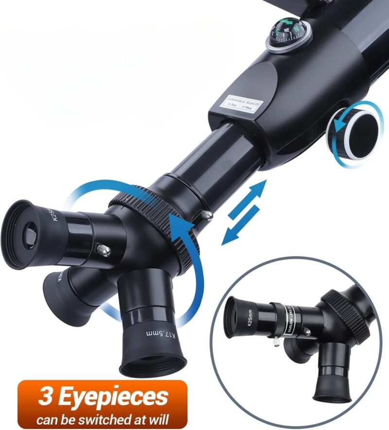 Telescope for Adults High Powered, 70mm Aperture 700mm Refractor Telescope for Kids & Beginners