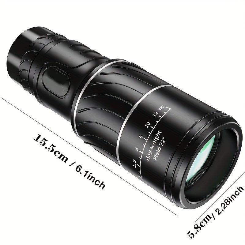 16×52 HD Monocular Telescope with BK4 Prism, Dual Focus & 66/8000M Zoom – Lightweight & Waterproof for Outdoor Adventure, Camping, Wildlife Exploration