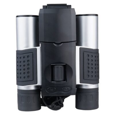 12×32 Binoculars for Adults, Binoculars with Camera, 2″ LTPS Display 5MP 1080P Video Photo Recorder with 32GB Micro SD Card, High Powered Binoculars for Bird Watching Travel Hunting, Silver