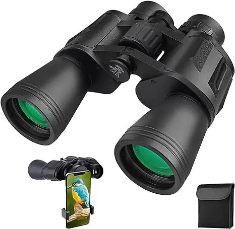 20×50 High-Power Compact Waterproof Binoculars Adults Night Vision Low Light Function Hunting Bird Watching Football Matches