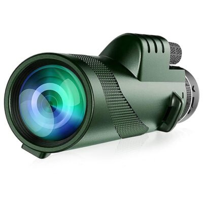 80×100 Monocular Telescope High Powered Monocular for Adults Monocular for Smartphone Adapter Monocular Telescope Hunting Wildlife Bird Watching Travel Camping Hiking Green