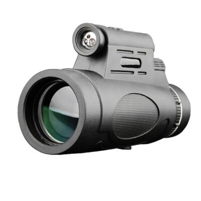 12×42 HD Monocular Telescope with Flashlight, BAK4 Prism, FMC Lens, Portable Zoom Optical Handheld Telescope, Rubber Material, Manual Focus for Camping, Travel – Day & Night Vision Outdoor Monocular