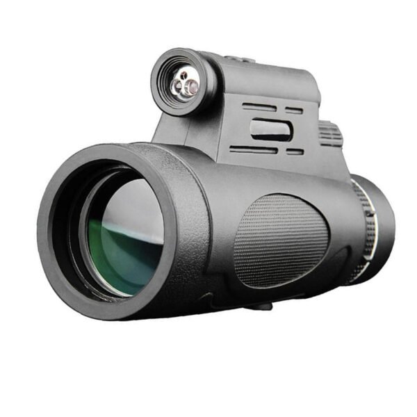 12×42 HD Monocular Telescope with Flashlight, BAK4 Prism, FMC Lens, Portable Zoom Optical Handheld Telescope, Rubber Material, Manual Focus for Camping, Travel – Day & Night Vision Outdoor Monocular