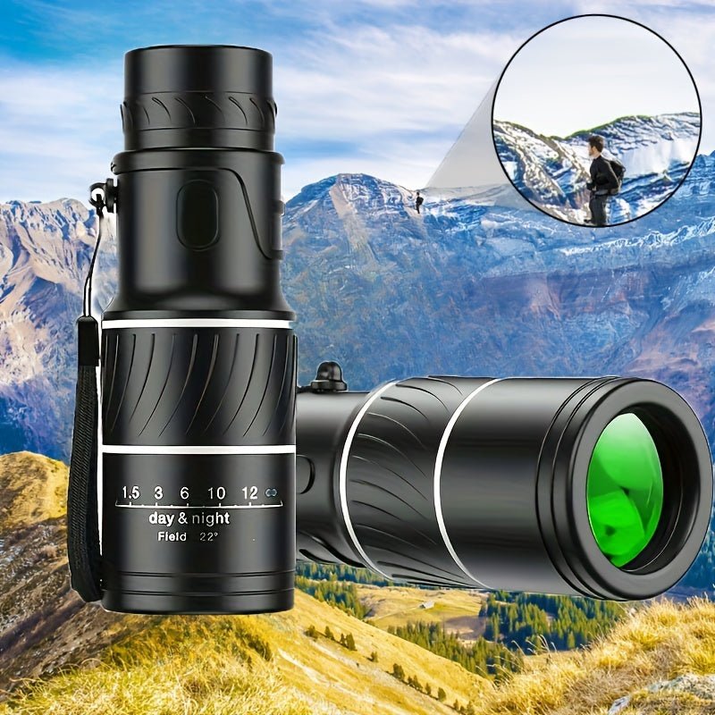 16×52 HD Monocular Telescope with BK4 Prism, Dual Focus & 66/8000M Zoom – Lightweight & Waterproof for Outdoor Adventure, Camping, Wildlife Exploration