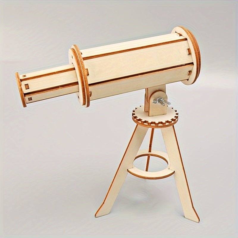 “Stargazer Craft” Diy Astronomical Telescope Model Kit For Kids Ages 3-6 – Educational Wooden Craft Set