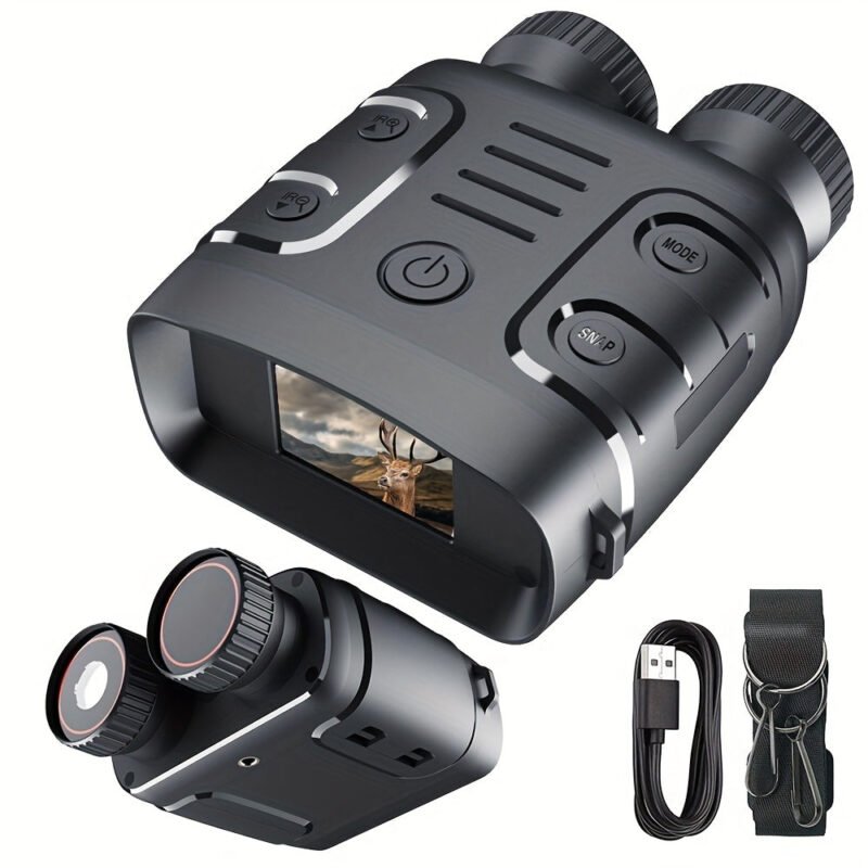 5X HD Digital Zoom Night Vision Camera Binoculars – Enhanced Infrared Telescope for Long-Distance Hunting & Camping – Built-in Rechargeable Battery Ensures Uninterrupted Adventure