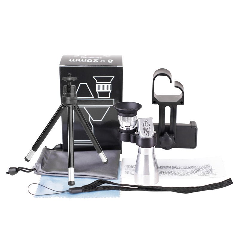 8×20 HD Night Vision Mini Pocket Zoom Monocular Outdoor Portable Mini Telescope For Hunting, Camping, Mountain Climbing, Hiking, Bird Watching, As Halloween, Chrismas Gift